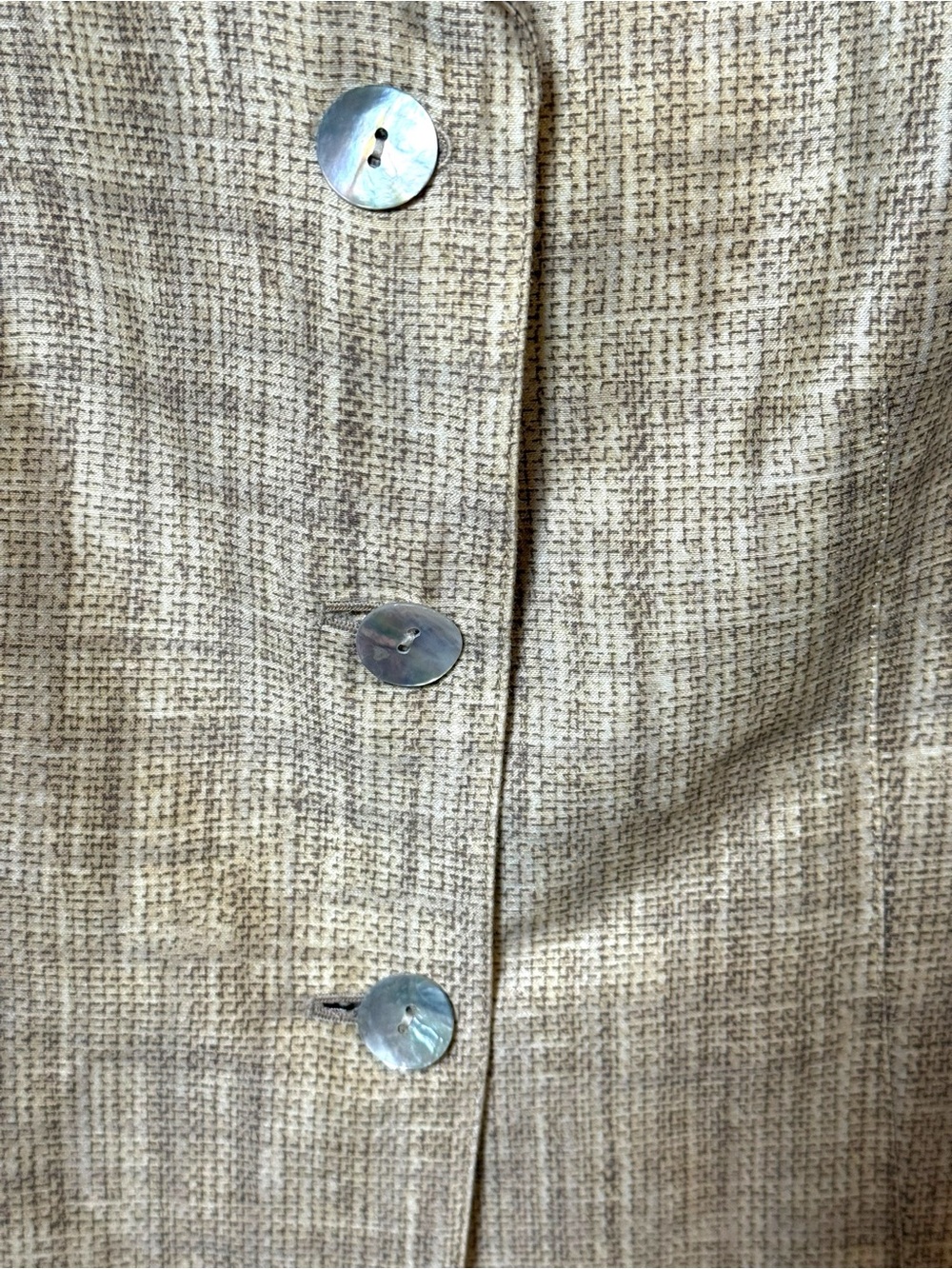 Lafayette 148 New York Linen Silk Beige Textured Blazer Jacket Small - Picture 5 of 8
